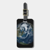 Erde mit Wolken und Meereis 2 Gepäckanhänger (Vorderseite vertikal)