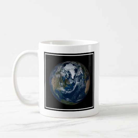 Erde mit Wolken und Meereis 2 Kaffeetasse (Links)