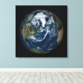 Erde mit Wolken und Meereis 2 Leinwanddruck (Insitu (Holzboden))