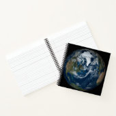 Erde mit Wolken und Meereis 2 Notizblock (Innenseite)