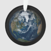 Erde mit Wolken und Meereis 2 Ornament (Vorderseite)
