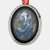 Erde mit Wolken und Meereis 2 Ornament Aus Metall (Links)