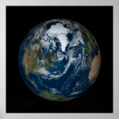 Erde mit Wolken und Meereis 2 Poster (Vorne)