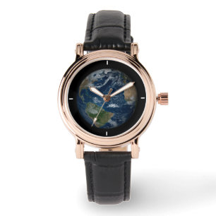 Erde mit Wolken und Meereis Armbanduhr