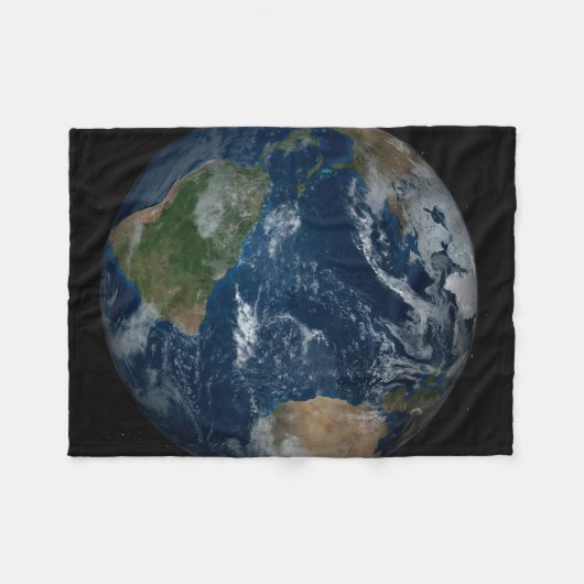 Erde mit Wolken und Meereis Fleecedecke (Vorderseite (Horizontal))