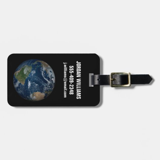 Erde mit Wolken und Meereis Gepäckanhänger (Vorderseite horizontal)