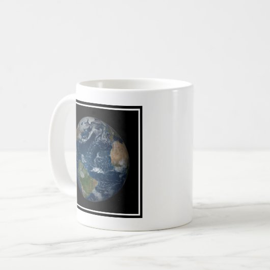 Erde mit Wolken und Meereis Kaffeetasse (Vorderseite Links)