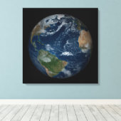 Erde mit Wolken und Meereis Leinwanddruck (Insitu (Holzboden))