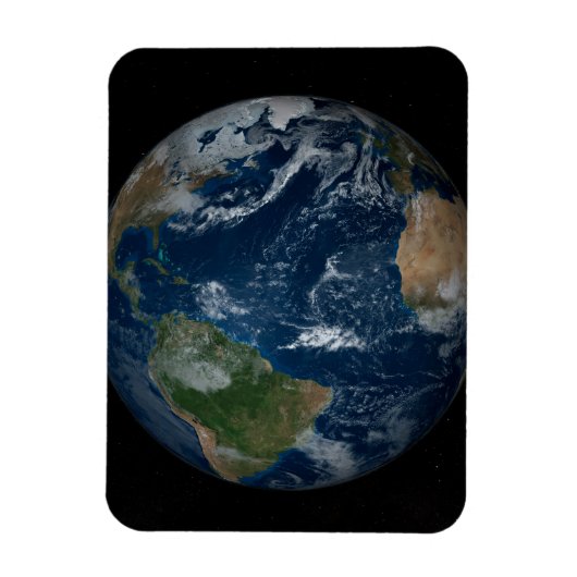 Erde mit Wolken und Meereis Magnet (Vertikal)