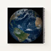 Erde mit Wolken und Meereis Notizblock (Rückseite)