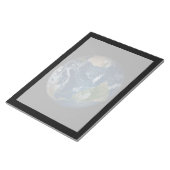 Erde mit Wolken und Meereis Notizblock (angewinkelt)