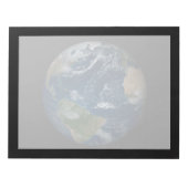 Erde mit Wolken und Meereis Notizblock (Vorderseite)