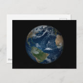 Erde mit Wolken und Meereis Postkarte (Vorne/Hinten)