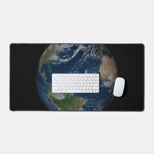 Erde mit Wolken und Meereis Schreibtischunterlage (Tastatur & Maus)