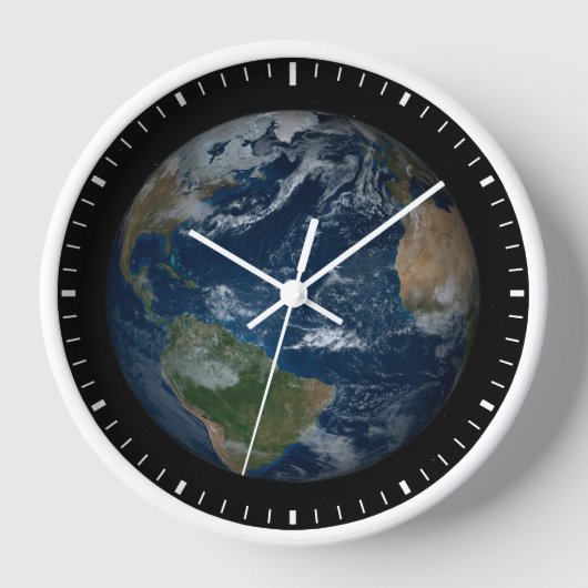 Erde mit Wolken und Meereis Uhr (Vorderseite)