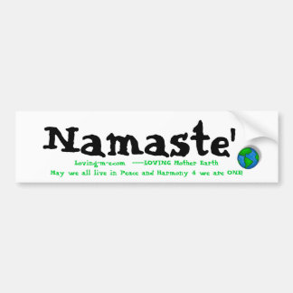 Erde, Namaste', Loving-m-e.com  ----LIEBENDES Mot… Autoaufkleber