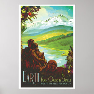 Erde NASA Weltraum-Reiseplakatdruck Sterne Poster