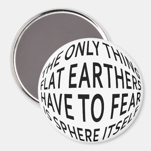 Erde nicht flach magnet (Vorderseite/Rückseite)