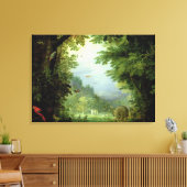 Erde oder Das irdische Paradies, Details von Adam  Leinwanddruck (Insitu (Wohnzimmer))