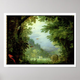 Erde oder Das irdische Paradies, Details von Adam  Poster