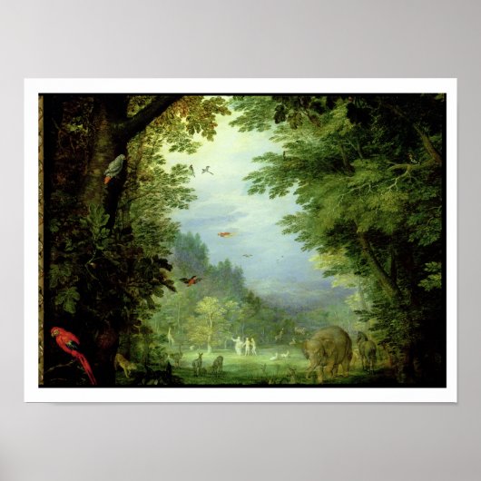 Erde oder Das irdische Paradies, Details von Adam Poster (Vorne)