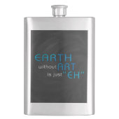 Erde ohne Kunst Flachmann (Vorderseite)