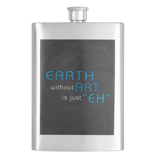 Erde ohne Kunst Flachmann (Vorderseite)