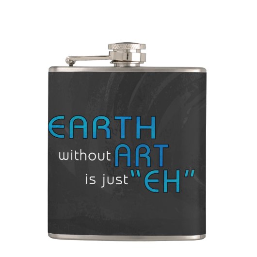 Erde ohne Kunst Flachmann (Vorderseite)