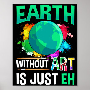 Erde ohne Kunst ist nur Eh lustiger Künstler Maler Poster