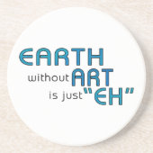 Erde ohne Kunst Sandstein Untersetzer (Vorne)