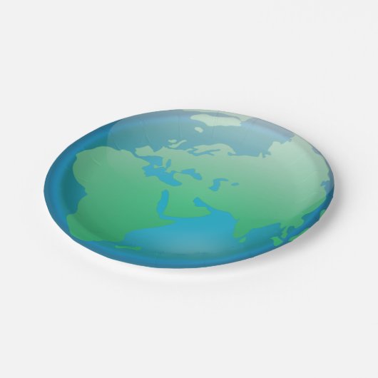 Erde Pappteller (Schrägansicht)