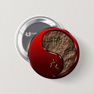 Erde Pferd Button