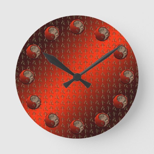 Erde Pferd Runde Wanduhr (Vorderseite)
