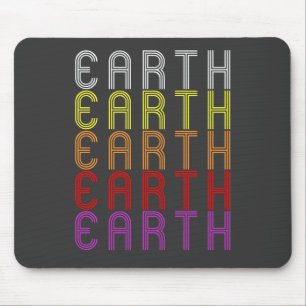 Erde Planet Retro Vintage Astronomie T-Shirt Mousepad