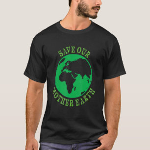 Erde Planet Sicherer Globus Vegan Vegetarisch Mutt T-Shirt