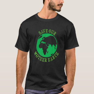 Erde Planet Sicherer Globus Veganer Vegetarischer T-Shirt