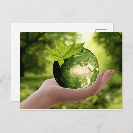 Erde Postkarte (Vorne/Hinten)