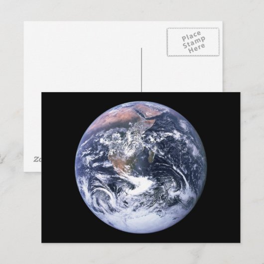 Erde Postkarte (Vorne/Hinten)