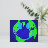 Erde Postkarte (Stehend Vorderseite)