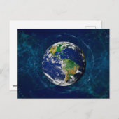 Erde Postkarte (Vorne/Hinten)