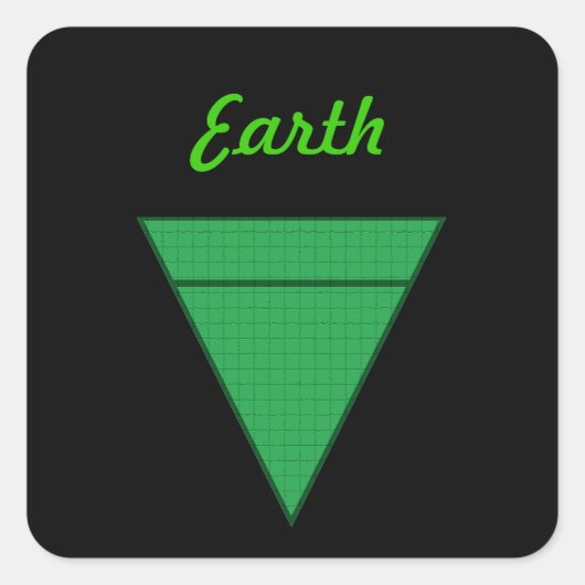 Erde Quadratischer Aufkleber (Vorderseite)