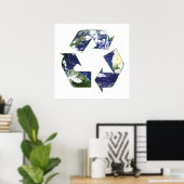 Erde - Recycelnd Poster (Heimbüro)