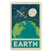 Erde Retro Galaxy Satellite Magnet (Vertikal)