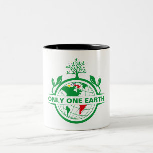 Erde retten Leben retten Zweifarbige Tasse
