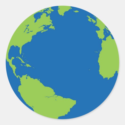 Erde Runder Aufkleber (Vorderseite)