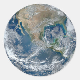 Erde Runder Aufkleber