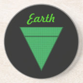 Erde Sandstein Untersetzer (Vorne)