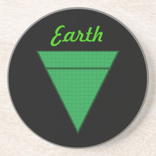 Erde Sandstein Untersetzer (Vorne)