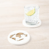 Erde Sandstein Untersetzer (Seite)