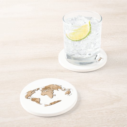 Erde Sandstein Untersetzer (Seite)